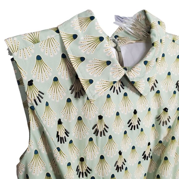 Zappelle eShakti NWOT Size S 6 Dress Fit Flare Sleeveless Crepe Garden Party - Picture 10 of 15